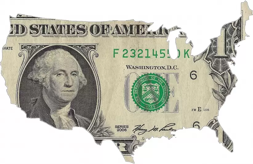 EEUU mapa dólar