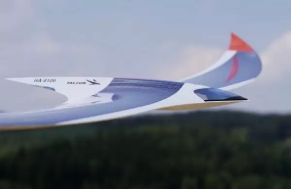 Así es el avión solar con forma de halcón que apuesta por vuelos sostenibles
