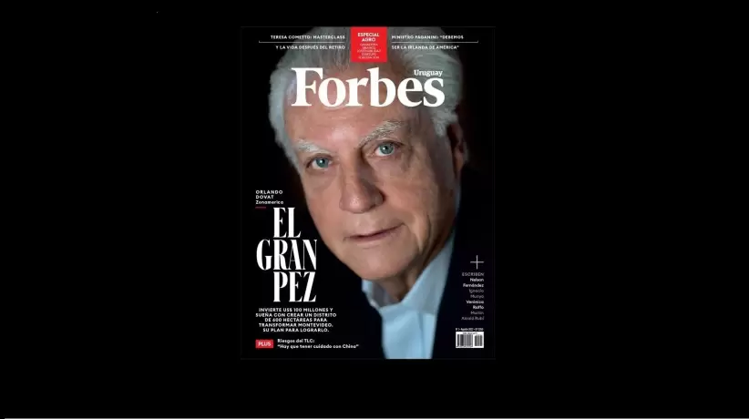 Primera tapa de Forbes Uruguay: Orlando Dovat.