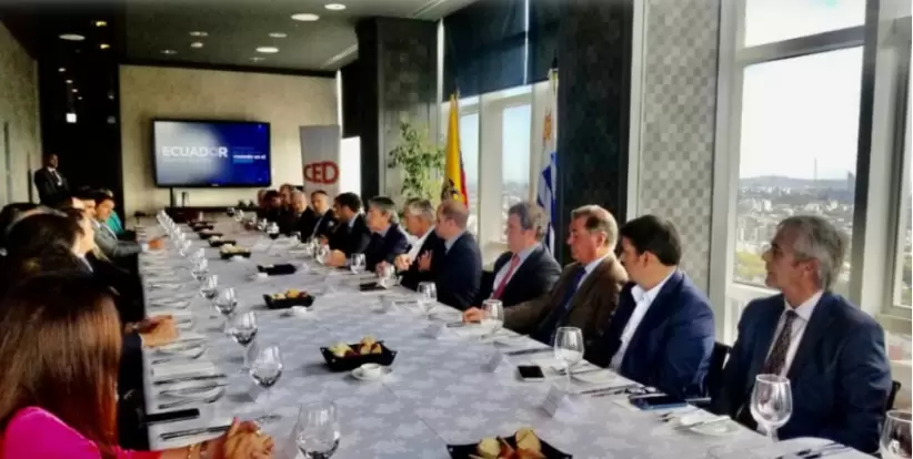 Delegacin de empresarios uruguayos en abril de 2022 para una presentacin de oportunidades de negocios en Ecuador.