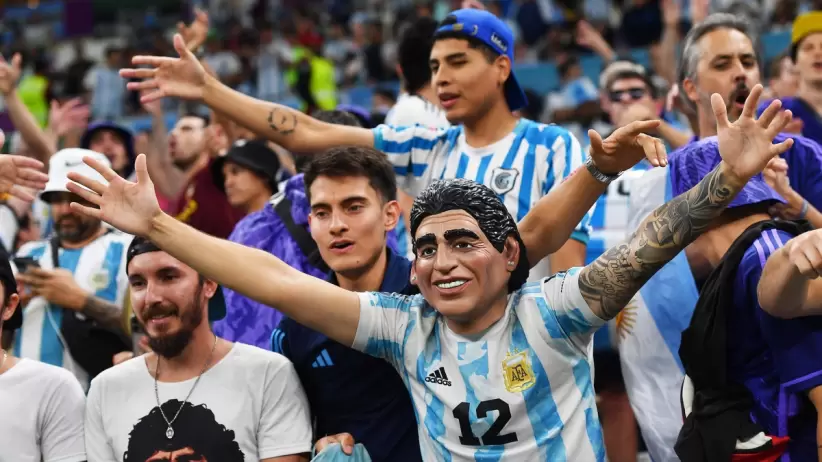 Los hinchas Argentinos coparon el estadio Lusail