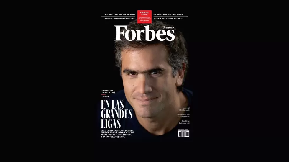 Forbes Uruguay, tapa de su tercera edicin (diciembre 2022). Crdito: Cecilia Pe