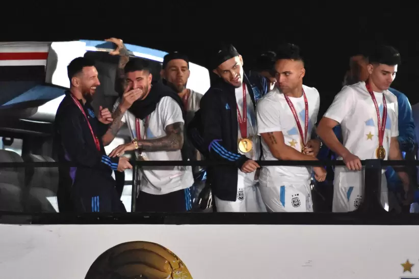 la llegada de la Selección a la Argentina