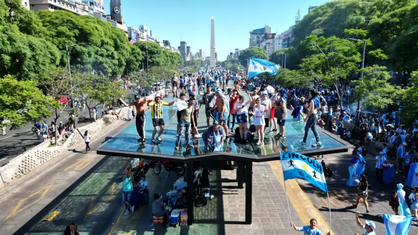 Festejos por la Argentina campen del mundo