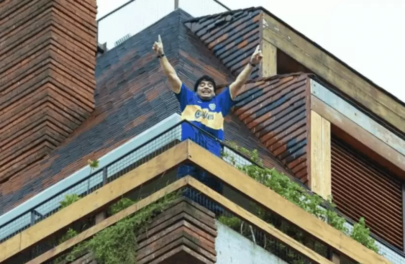 Maradona en su casa de Devoto