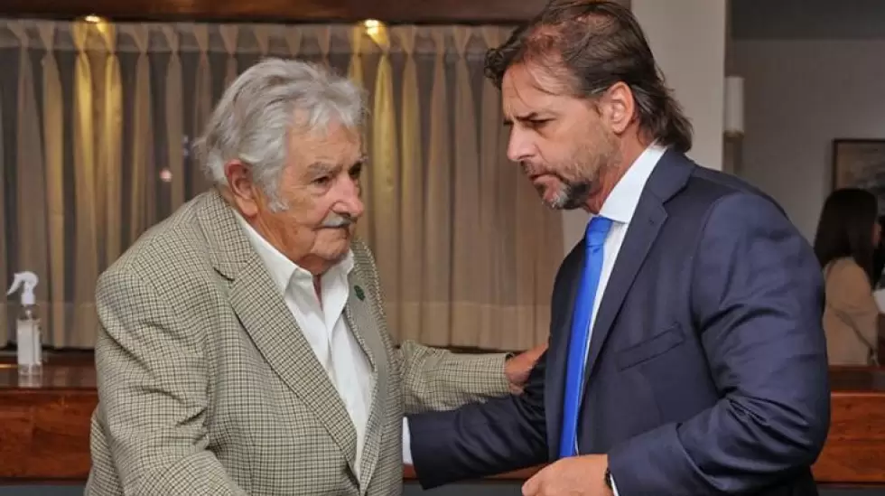 Jos Mujica y Luis Lacalle Pou. Foto: Presidencia.