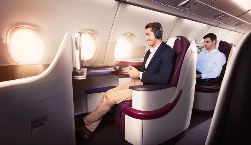 Qatar Airways Business Class.