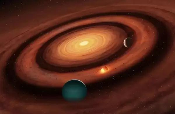 Descubren que se forman pequeños mundos 'sándwich' entre planetas gigantes
