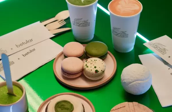 Cocodrilos de cuatro metros, diseo de uniformes y carta exclusiva: as fue el caf pop up de Lacoste en Betular Patisserie