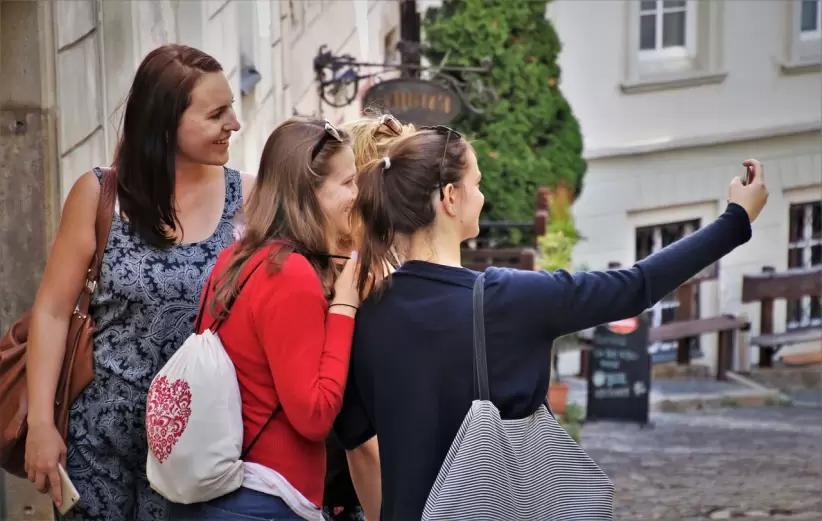 selfie, amigas, viajes