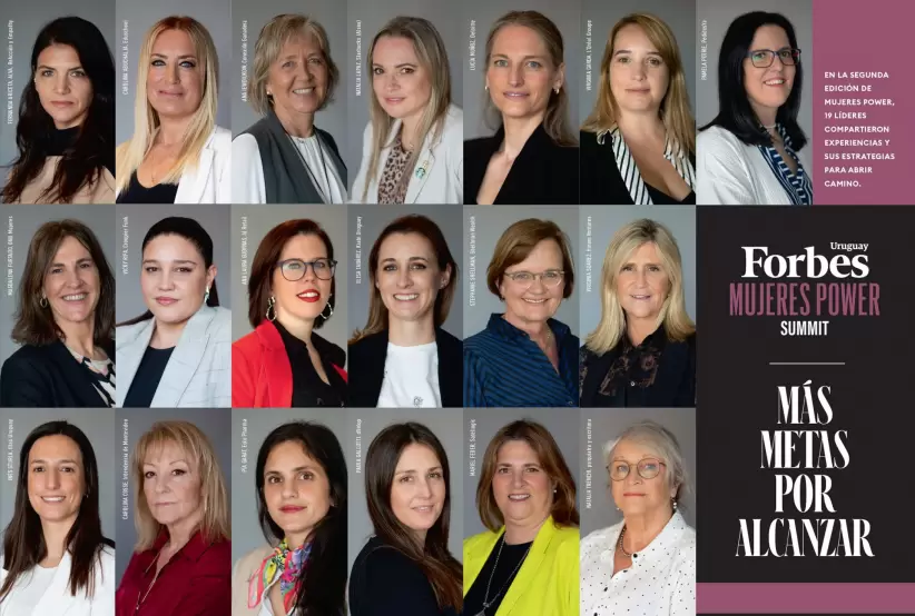 Dptico de Mujeres Power en la octava edicin de Forbes Uruguay. Crdito: Cecilia Perriard.