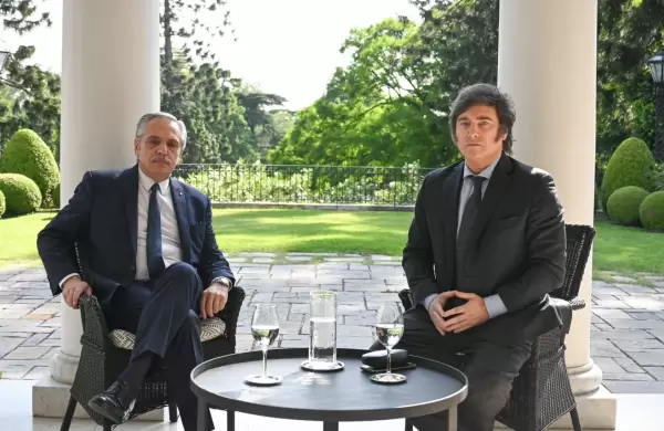 Javier Milei y Alberto Fernndez iniciaron la transicin con una reunin en Olivos
