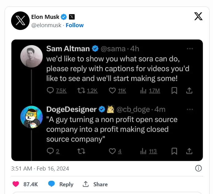 Elon Musk, Altman