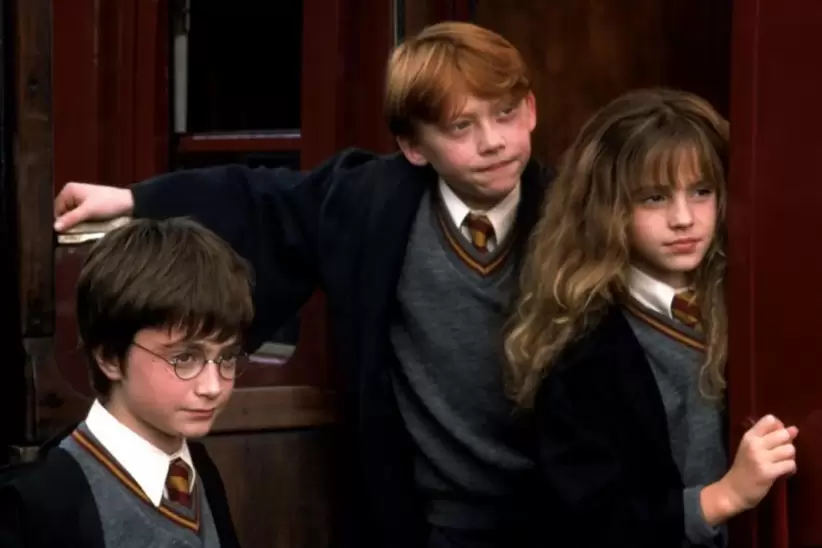 Daniel Radcliffe, Rupert Grint Y  Emma Watson - Harry Potter.
