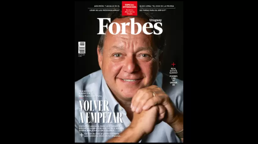 Francisco Ravecca es la dcima tapa de Forbes Uruguay. Foto: Leonardo Main.