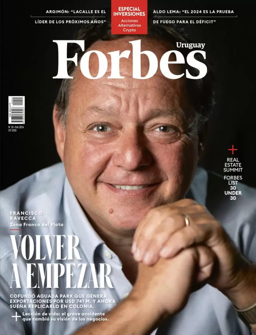Francisco Ravecca es la dcima tapa de Forbes Uruguay. Foto: Leonardo Main.