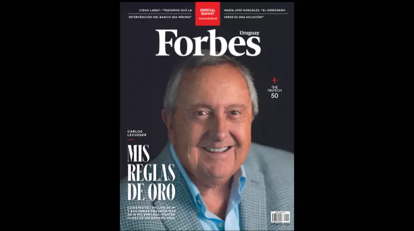 Tapa abril Forbes Uruguay - Carlos Lecueder. Foto: Leonardo Main.