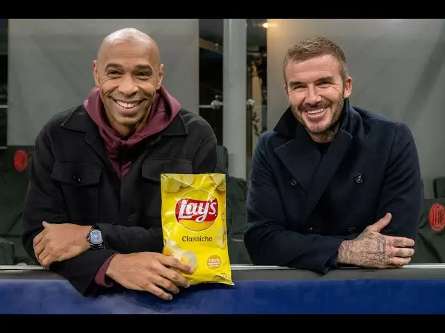 David Beckham y Thierry Henry Lays