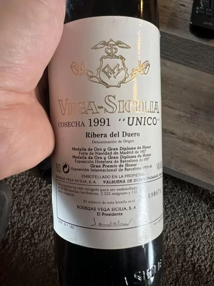 vega sicilia unico