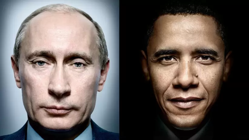 vladimir putin y barack obama by platon