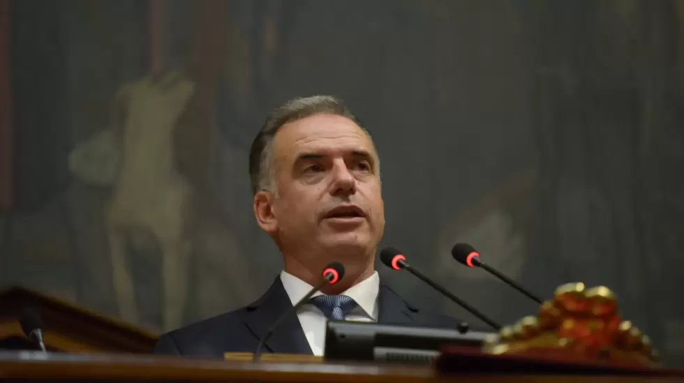 Yamand Orsi en su discurso a la Asamblea General. FOTO: Departamento de Fotogra