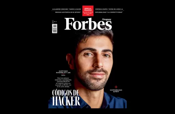 Santiago Rosenblatt, el hacker de sombrero blanco, es el protagonista de la tapa nº 17 de Forbes Uruguay