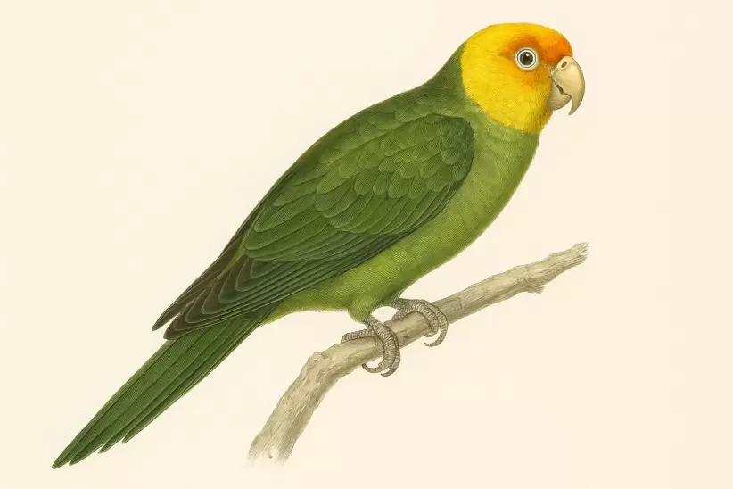 La cotorra de Carolina (Conuropsis carolinensis) fue llevada a la extinción