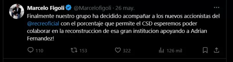 Figol anunci su desembarco en el Recreativo Huelva