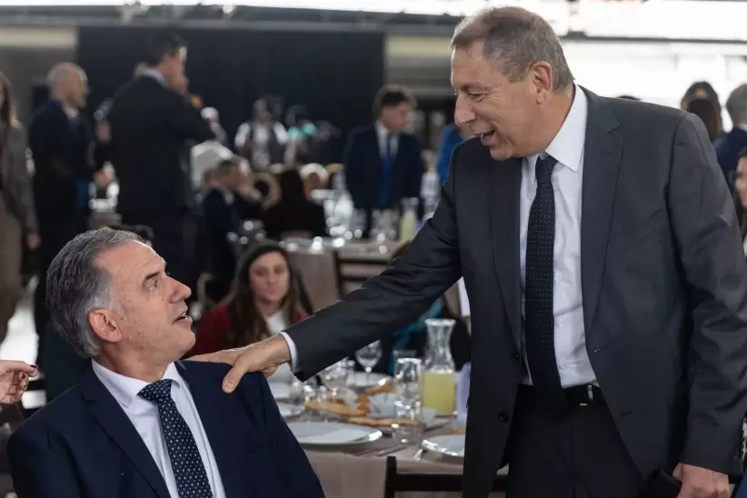 El presidente Yamand Orsi y el ministro de Economa y Finanzas, Gabriel Oddone durante el Da de la Exportacin. Foto: Presidencia