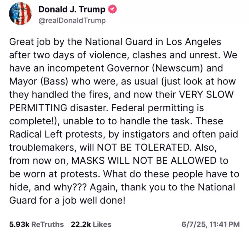 truths de trump guardia nacional