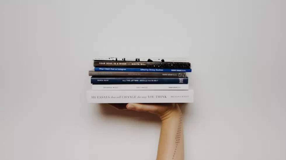 Pila De Libros En Mano