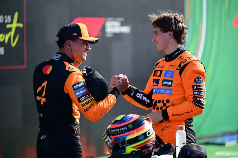 Lando Norris y Oscar Piastri (Foto de Andrea Diodatonurphoto via Getty Images)