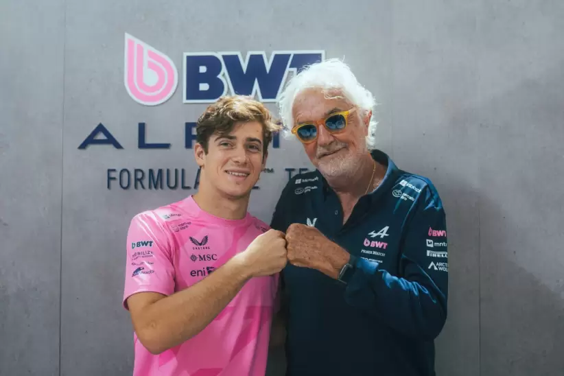 Franco Colapinto y Flavio Briatore