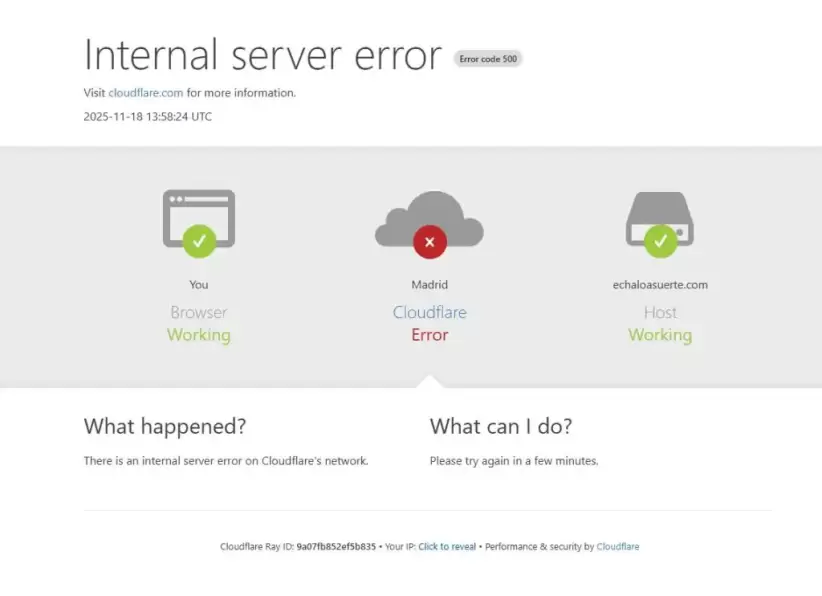 cloudflare-error en pantalla