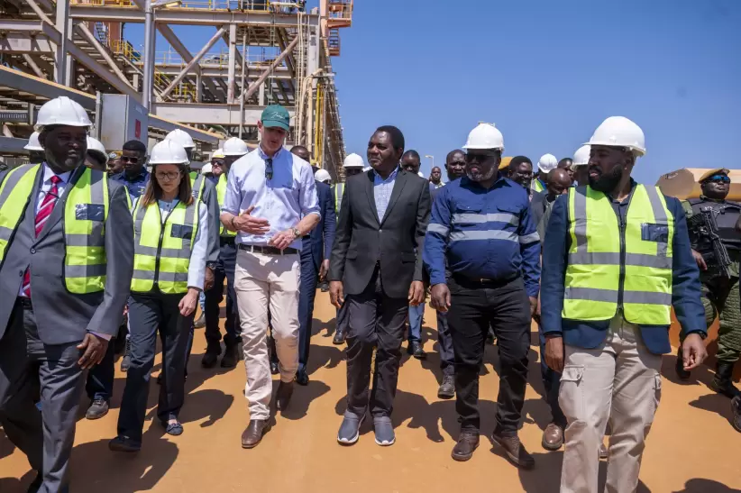 El presidente de Zambia en la inauguración de la ampliación de la mina Kansanshi