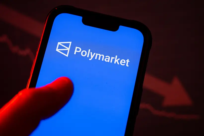 In this photo illustration, a Polymarket logo seen displayed...
POLAND - 2025/10/29: In this photo illustration, a Polymarket logo seen displayed on 