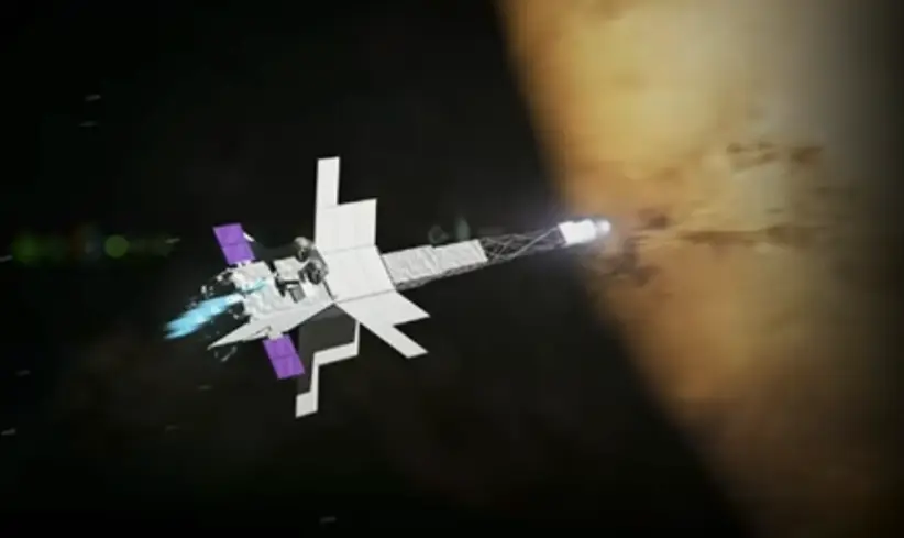 Representación artística de la nave espacial ‘SR-1 Freedom’ de la NASA, presentada durante la conferencia "Ignition". Fuente: NASA via YouTube