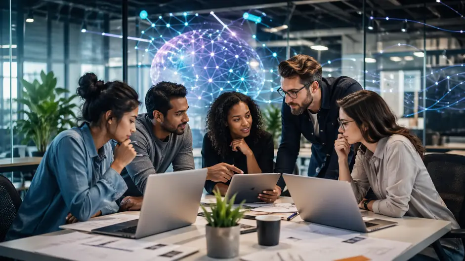 startup, IA (Ilustración creada con ChatGPT)