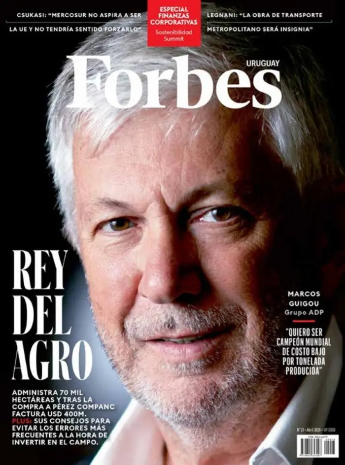 FORBES UY #23 MAYO 2026
Marcos Guigou
ARTE: Cecilia Perriard
