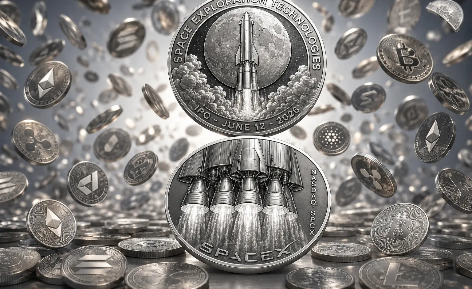 Las plataformas cripto se adelantan a Wall Street con la fiebre IPO de SpaceX