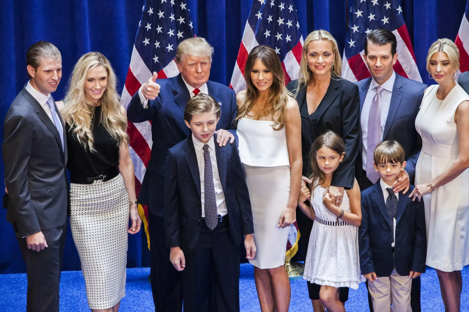 La familia Trump en 2015. | Foto: Christopher Gregory/Getty Images