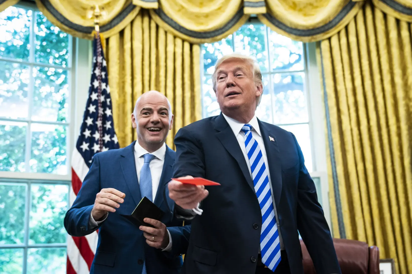 Donald Trump y Gianni Infantino (Photo by Jabin Botsford/The Washington Post via Getty Images)