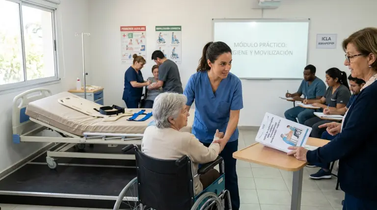 SE PUEDE USAR/Capacitación como cuidador de la salud.      Foto: Ilustración creada con IA