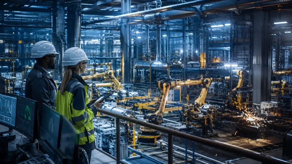 (SE PUEDE USAR) IA industrial, tecnología Crédito: Imagen creada con IA