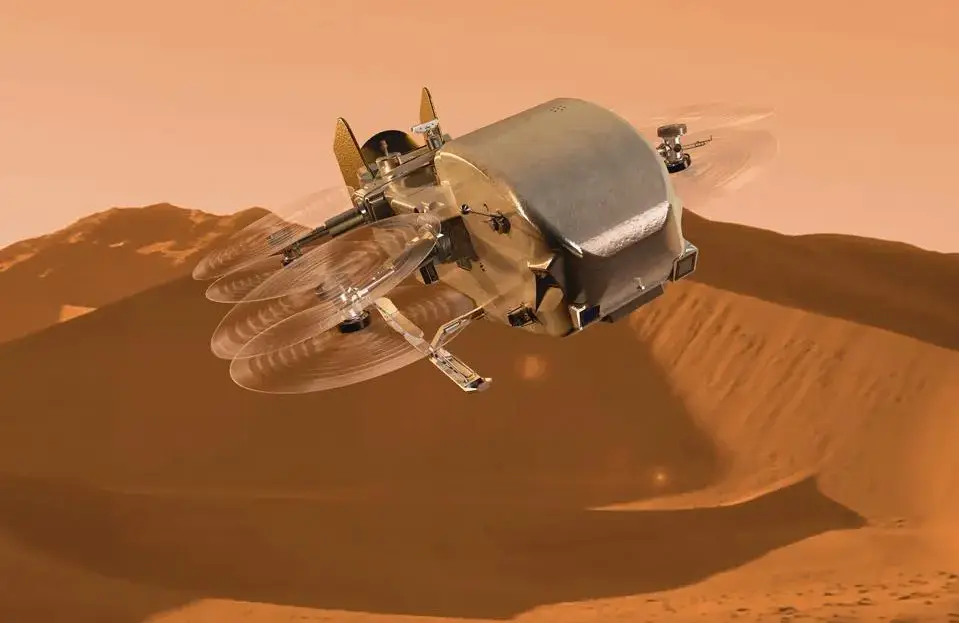 La NASA avanza con Dragonfly, el dron nuclear que explorará la mayor luna de Saturno