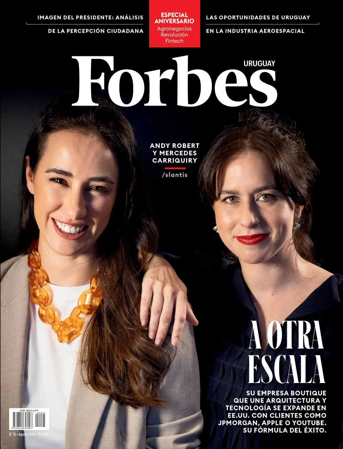 Tapa Número 25 Forbes Uruguay. Foto: Nicolás Garrido.