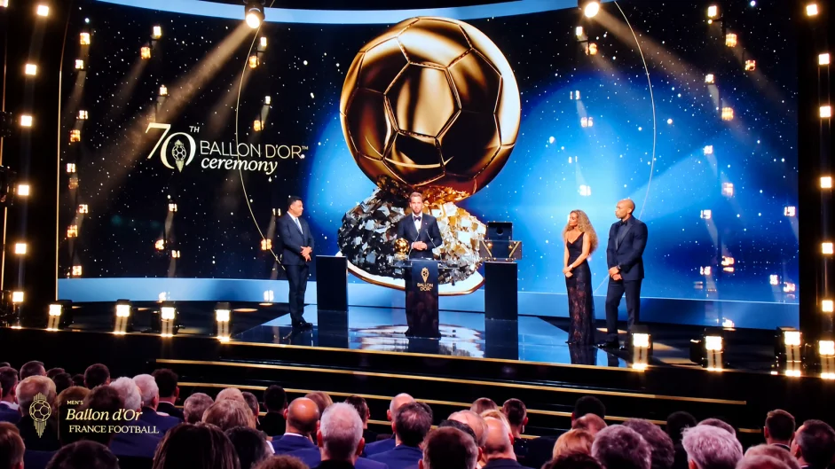 Harry Kane ganó el Balón de Oro 2026. - Foto: captura de pantalla de DAZN.